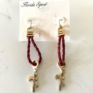 Florida State University FSU Tomahawk Dangle Earrings